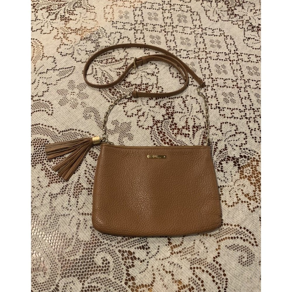 Gigi New York Leather Crossbody/Shoulder Bag w/Adjust Strap,Textured Brown, Hobo